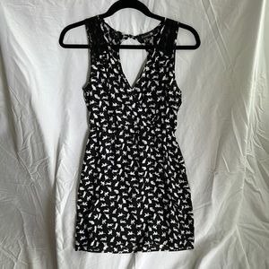 Black and white cat dress
